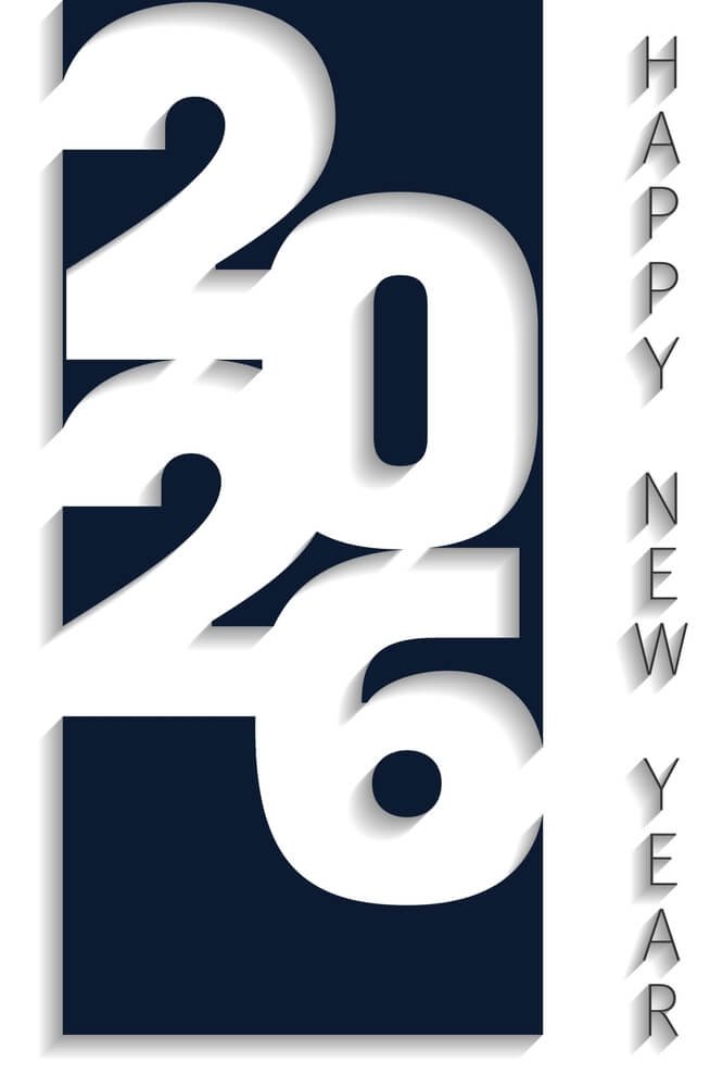 Black And White New Year IPhone Wallpapers 2026