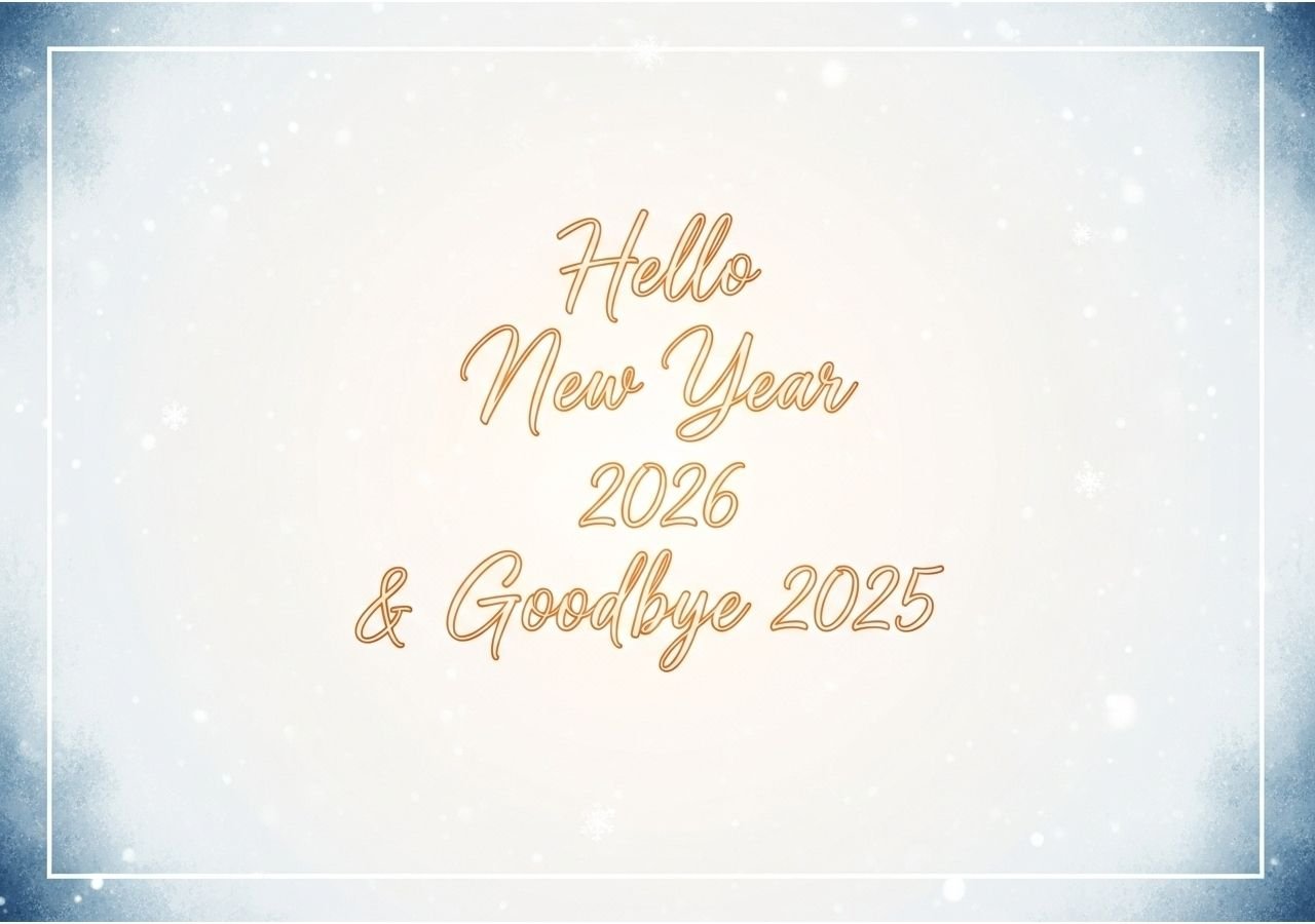 Colorful Hello 2026 Godbye 2025 Wishing Ecard Image Hd