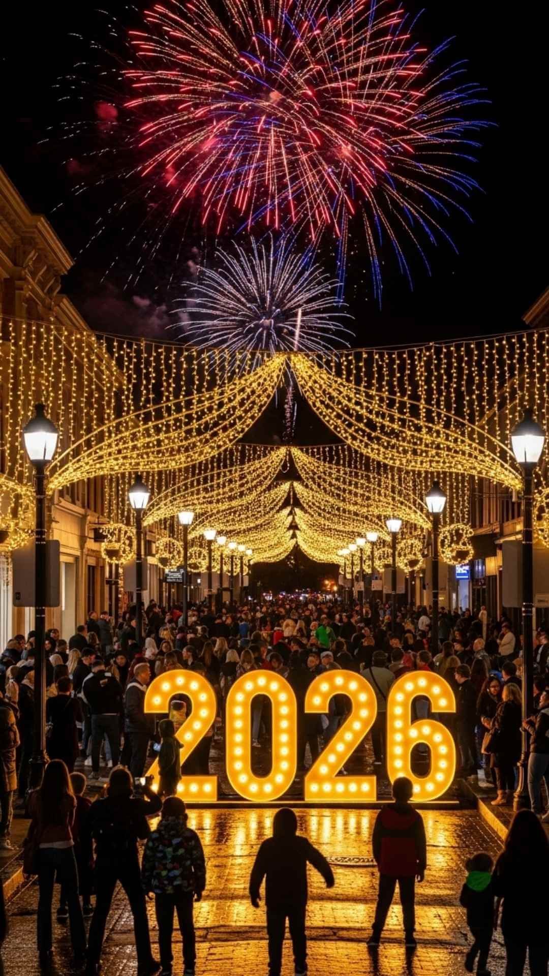 Couple Happy New Year 2026 IPhone Wallpapers