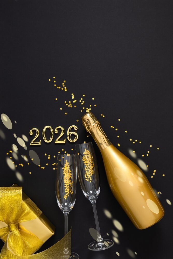 Elegant Looking Happy New Year 2026 IPhone Wallpapers