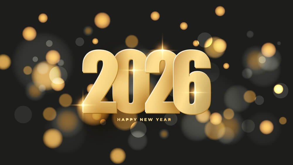 Happy New Year 2026 3D Wallpaper HD Free