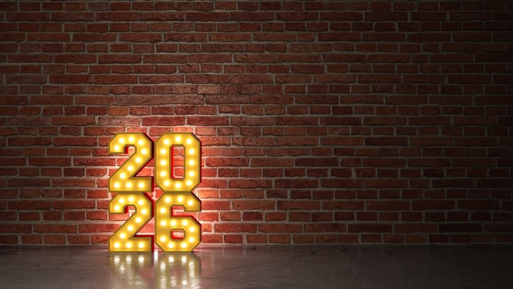 Happy New Year 2026 Dark Wallpaper With Amazing Design