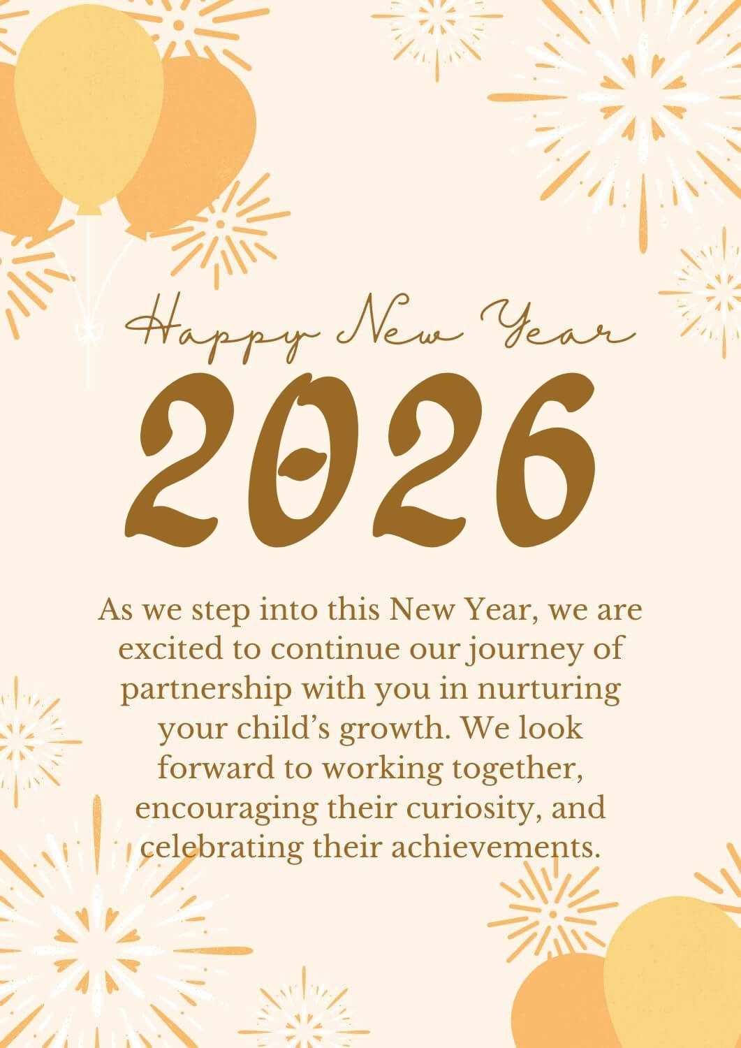 Happy New Year Wishes From School To Dear Parents 2026