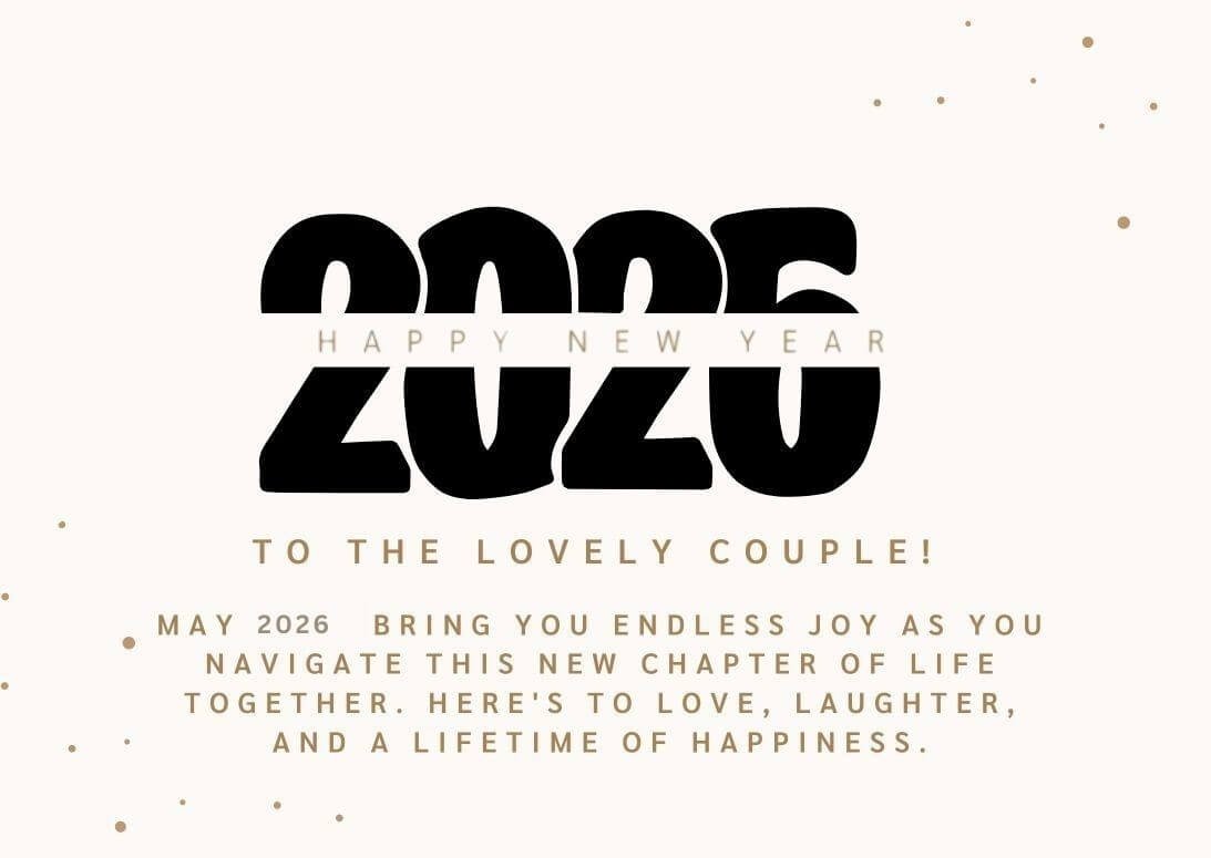 Happy New Year 2026 Wishes For Newly Married Couple