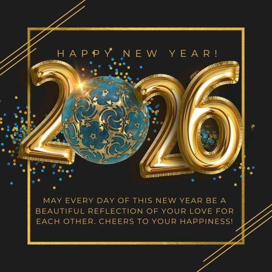 Happy New Year Wishes 2026 For Newly Married Couple