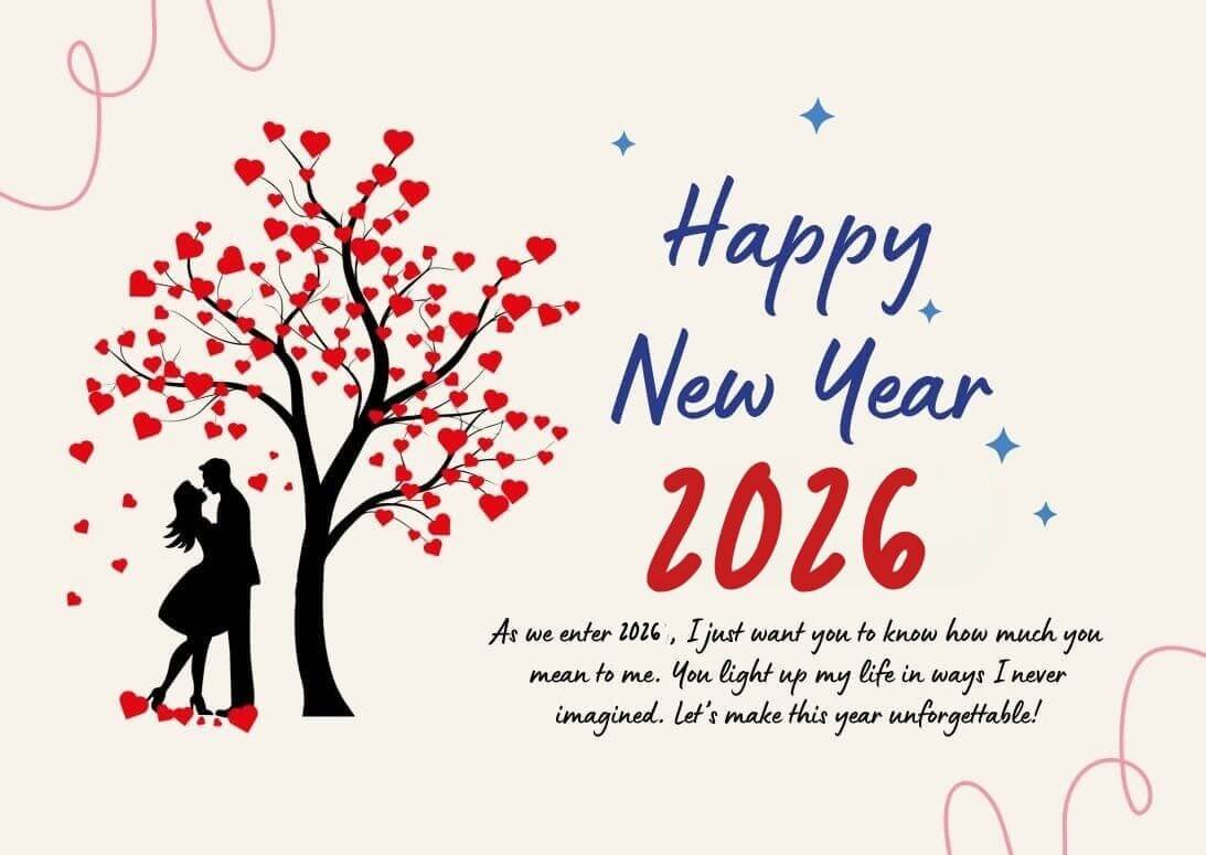 Lovely Happy New Year 2026 Wishes For Girlfriend