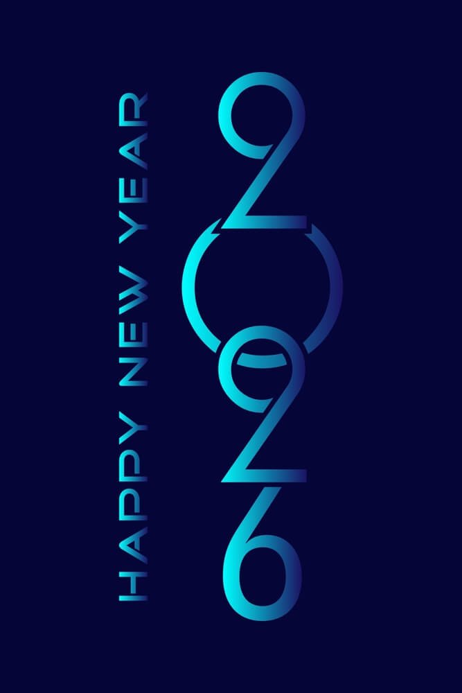 Neon Happy New Year 2026 IPhone Wallpapers