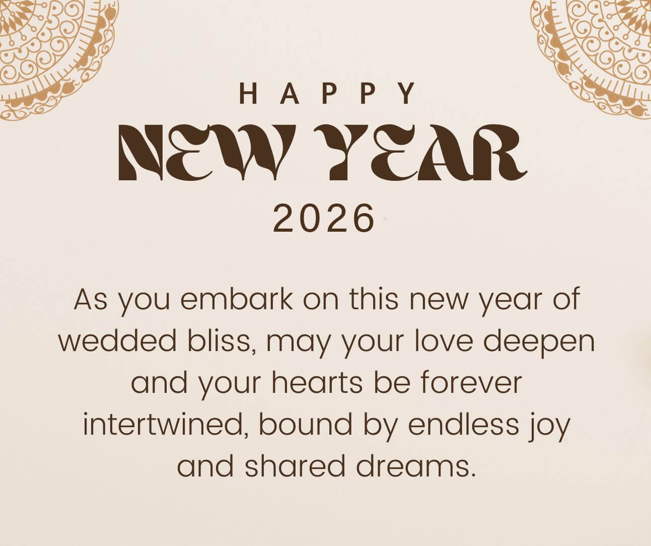 New Year Wishes For Newly Married Couple 2026