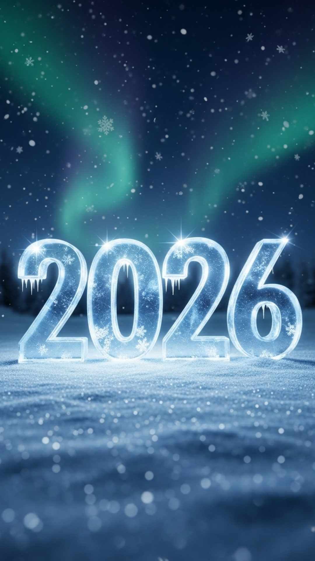 Simple Happy New Year 2026 IPhone Wallpapers