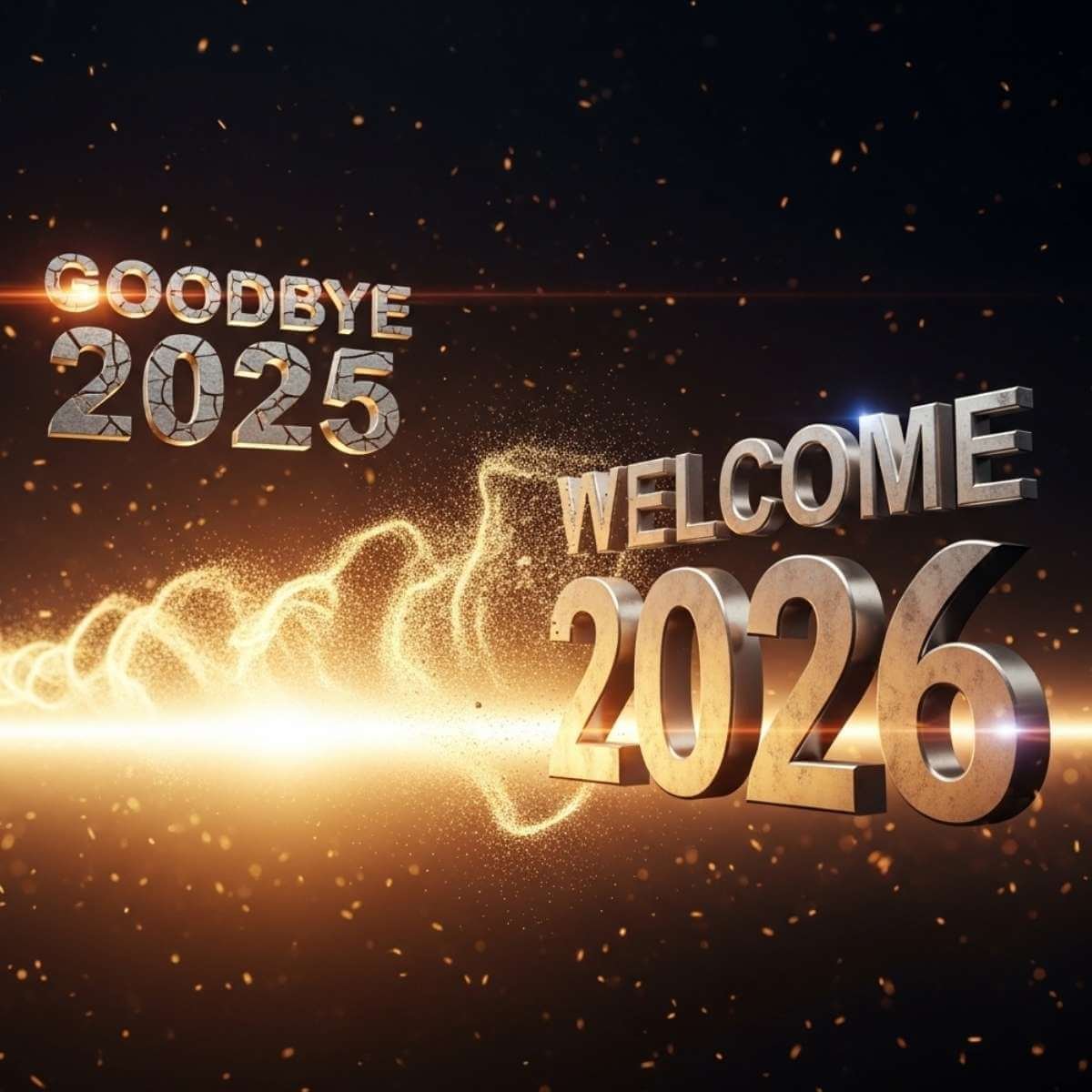 Hello New Year 2026 & Goodbye 2025 Images & Wishes HD