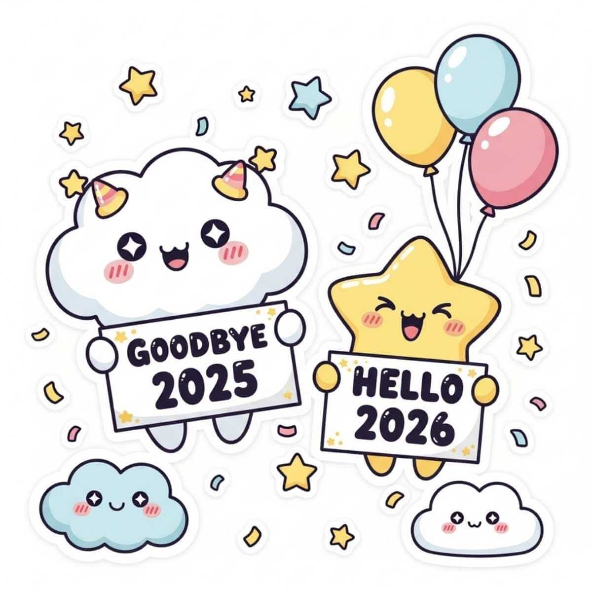 Goodbye 2025 And Welcome 2026 New Year Images