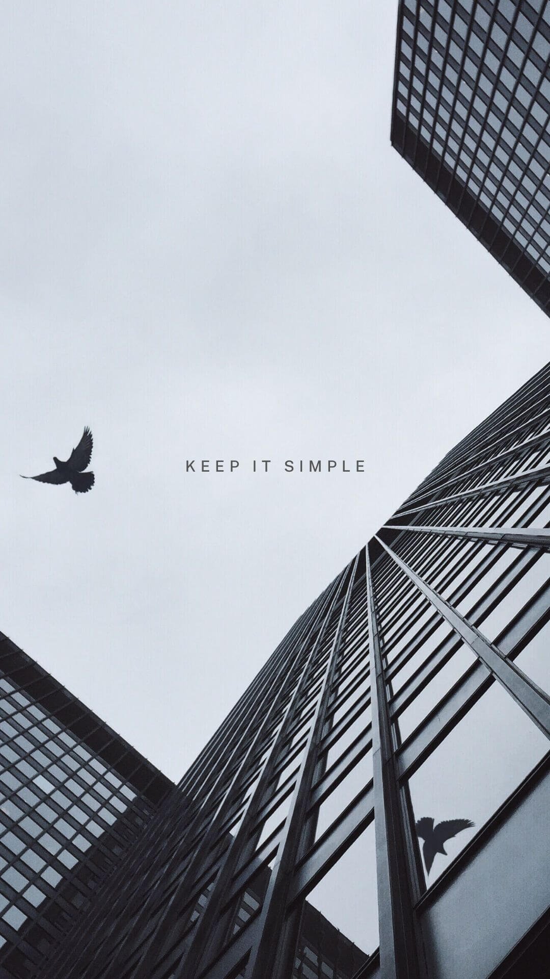 keep it simple grey iPhone Wallpaper