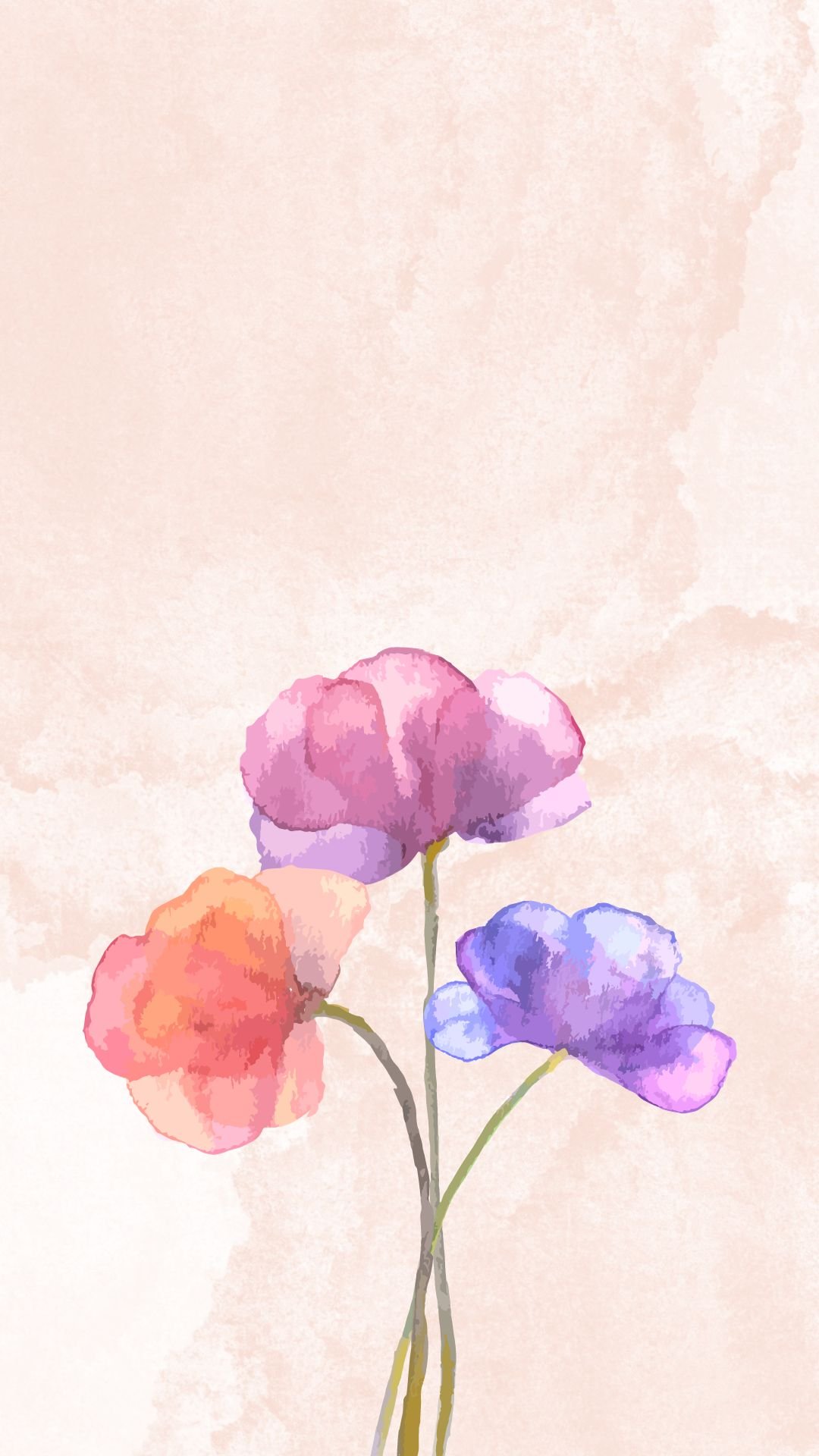 Cool Pink Floral GIrl IPhone Wallpaper Min